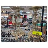 Metal Candlesticks with Decorative Chains