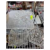 Three Cut Glass Serving Pieces