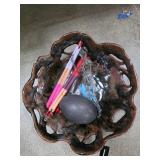 Handcrafted Ceramic Bowl with Decorative Items