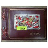 Maroon Photo Album with Dragon Motif
