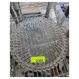 Glass Serving Platter with Swirl Design