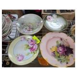 Decorative Porcelain Plates With Floral Designs