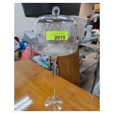 Glass Pedestal Stand with Dome Cover