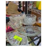 Clear Cut Glass Serving Pieces