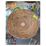 Handwoven Basket with Geometric Pattern