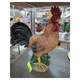 Hand-Painted Rooster Figurine on Base