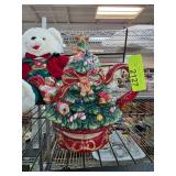 Christmas Tree Ceramic Teapot by Andrea by Sadek