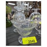 Crystal Glass Compote and Serving Dish Set