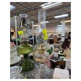 Glass Oil Lamp with Brass Burner