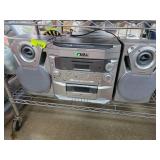 Silver Emerson 5-CD Changer Stereo System