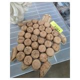 Turtle-Shaped Cork Art Wall Hanging