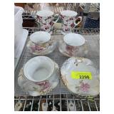 Victoria Austria Floral Teacups and Saucers