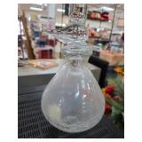 Glass Decanter with Bird Stopper
