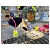 Decorative Ceramic Shoe with Velvet Pin Cushion