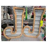 Galvanized Metal and Wood Letters
