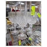 Clear Cut-Glass Goblets