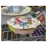 Limoges Porcelain Floral Lidded Dish