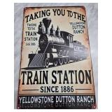 Yellowstone Dutton Ranch Train Station Sign