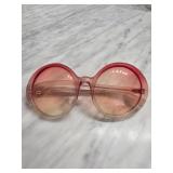Round Pink Gradient Sunglasses Made in France