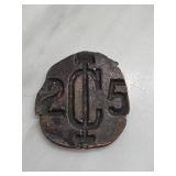 Vintage Railroad Train Tie Nail with Marking