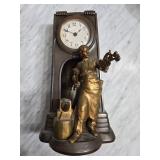 Bronze Clock with Romanian Dedication