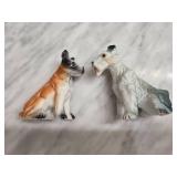 Handpainted Ceramic Dog Figurines