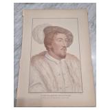 1884 Engraving After Hans Holbein by Francesco Bar