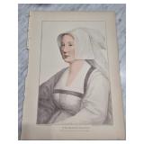 1884 Holbein Drawing Facsimile Engraved by Bartolo