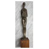 Bronze Figure on Wood Base