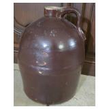Brown Glazed Stoneware Jug With Handle