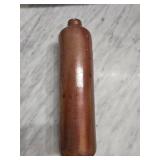 Glazed Ceramic Stoneware Bottle with Textured Fini