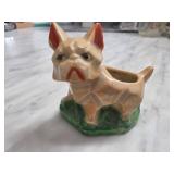 Japanese Geometric Ceramic Dog Figure