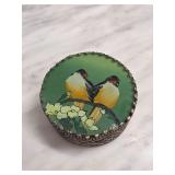 Decorative Enamel and Metal Trinket Box
