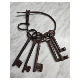 Vintage Iron Keys on a Ring