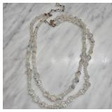 Double-Strand Aurora Borealis Beaded Necklace