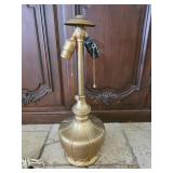 Gold-Colored Metal Lamp Base with Double Socket