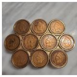 Gold-Tone Indian Head Cent Coin Buckle