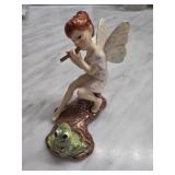 Hagen-Renaker Figurine of Fairy with Flute and Fro