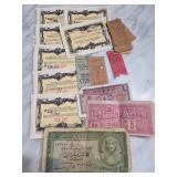 Vintage World Currency Notes