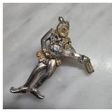 Figurative Pin with Rhinestone Accents