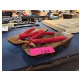 Wooden Geta Sandals with Red Straps