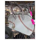 White Baseball Stitch Design Handbag