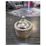 Decorative Lidded Metal Container, 20.8g