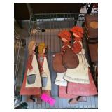 Wooden Hand-Painted Folk Figures