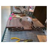 Wooden Food Tray Set With Glass Dome Cover