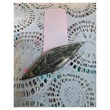 Sterling Silver Shuttle with Floral Detail