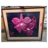 Framed Orchid Print in Wooden Frame