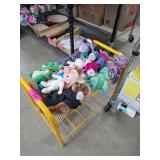 Plush Toys with Yellow Bed Frame