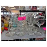 Glassware Including Goblets and Punch Bowl