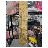Gianni Versace Yellow Patterned Silk Tie